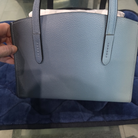 Coach Blue Leather Ombre Satchel - Picture 2 of 9